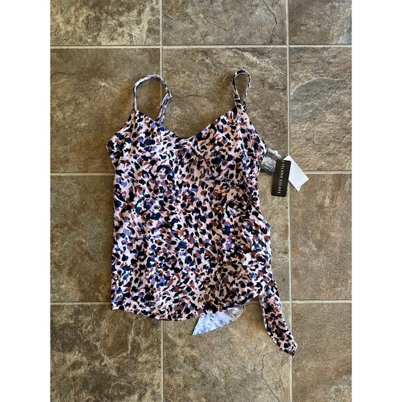 Island Escape Napa Underwire Tankini Top Size 8 - Picture 3 of 9